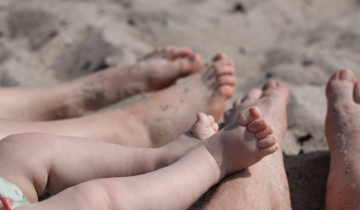 Familienfoto Urlaub Baby