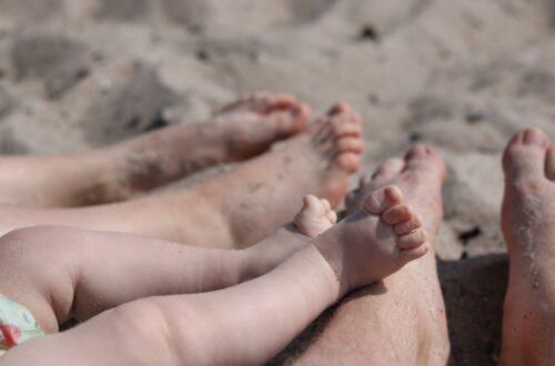 Familienfoto Urlaub Baby